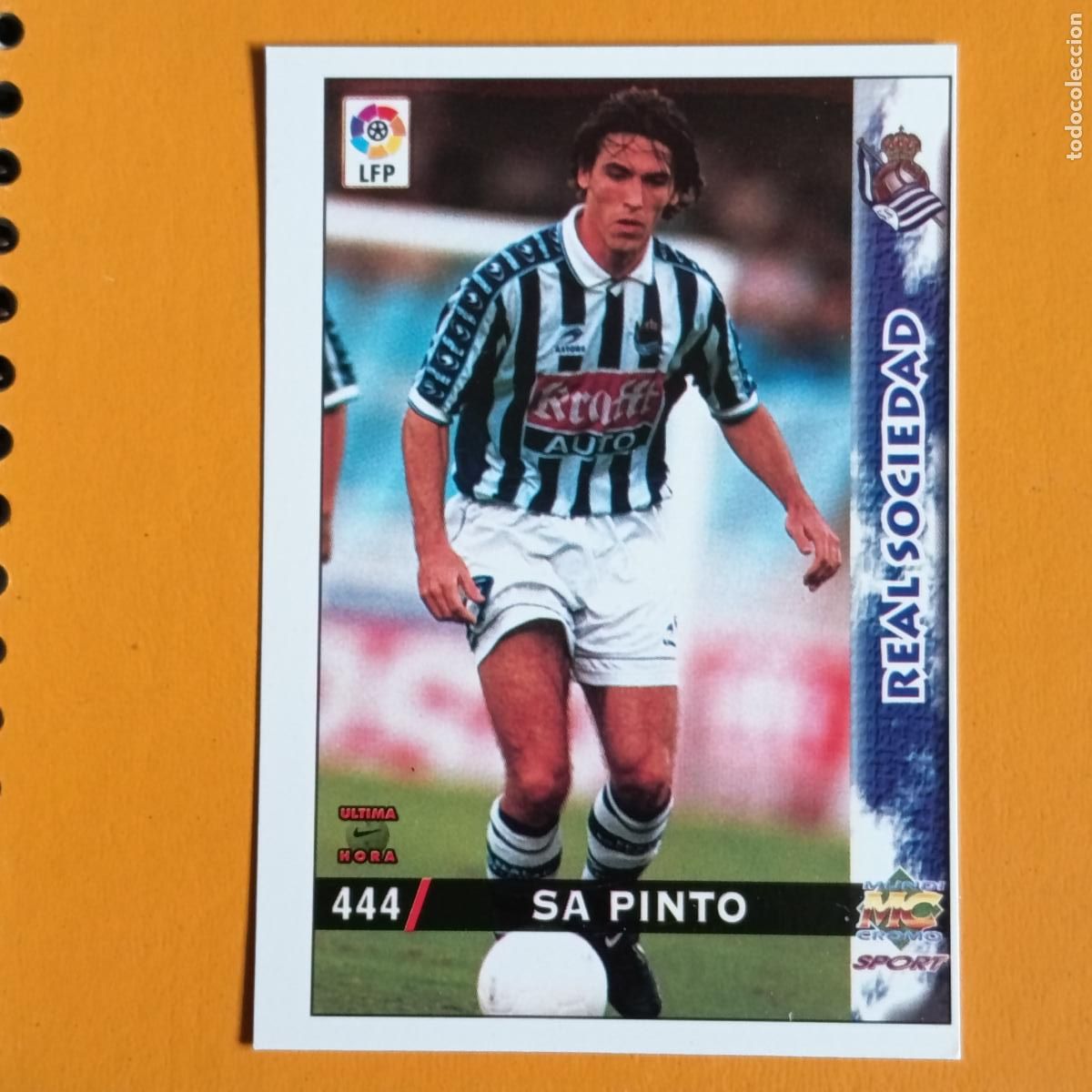 Cromos de F&uacute;tbol: 444 SA PINTO. &Uacute;LTIMA HORA. REAL SOCIEDAD. LAS FICHAS DE LA LIGA 98-99. MUNDICROMO