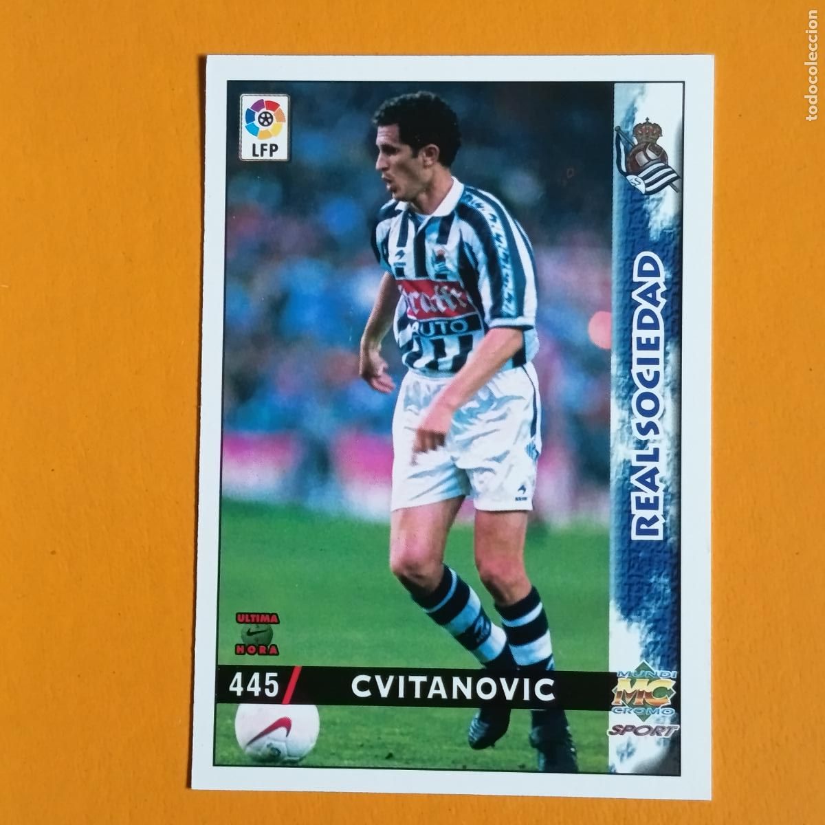 Cromos de F&uacute;tbol: 445 CVITANOVIC. &Uacute;LTIMA HORA. REAL SOCIEDAD. LAS FICHAS DE LA LIGA 98-99. MUNDICROMO