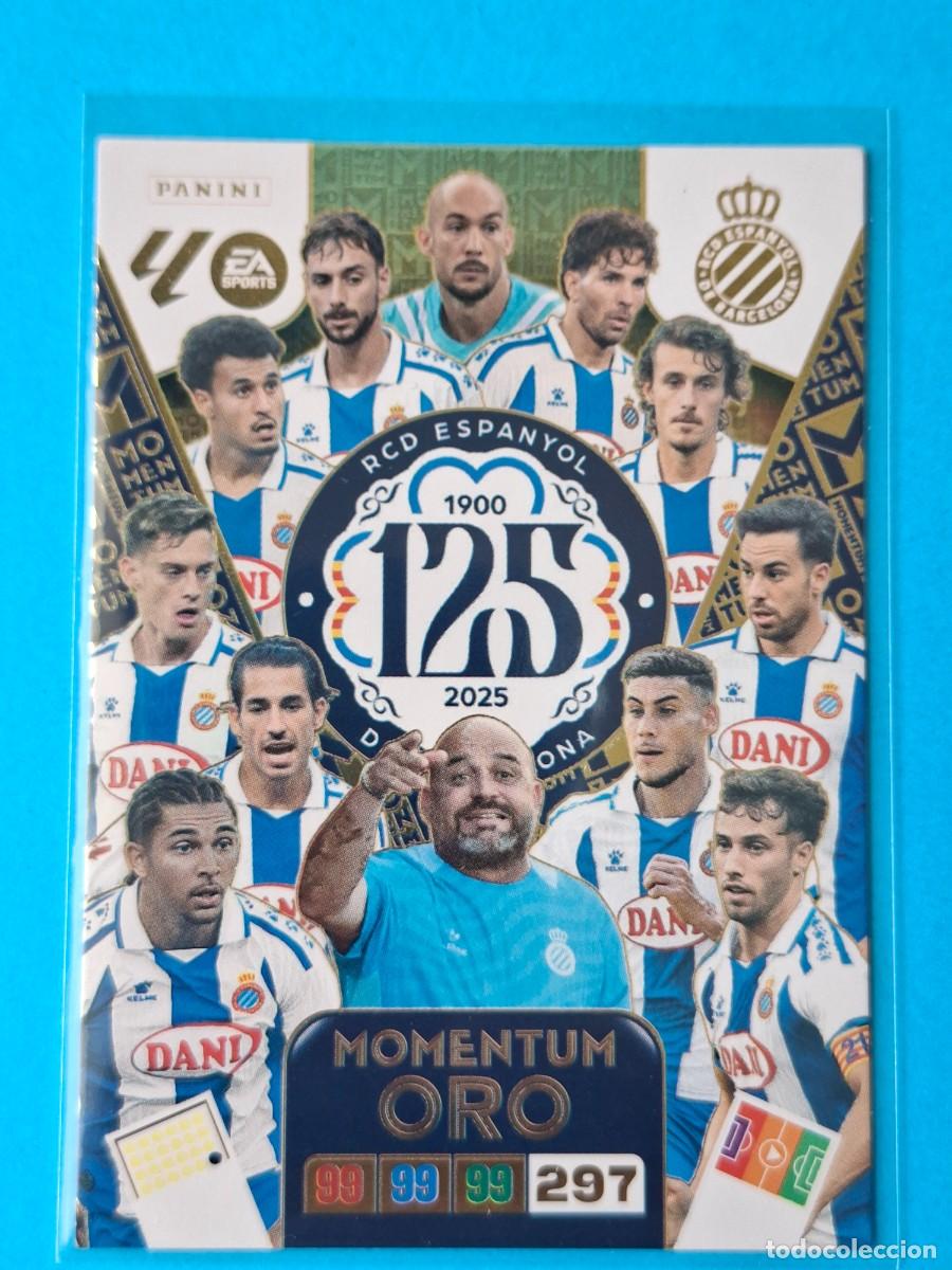 Fu&szlig;ball-Sticker: Momentum Oro RCD ESPANYOL (125&ordm; Aniversario) - Adrenalyn XL LaLiga 2025-26