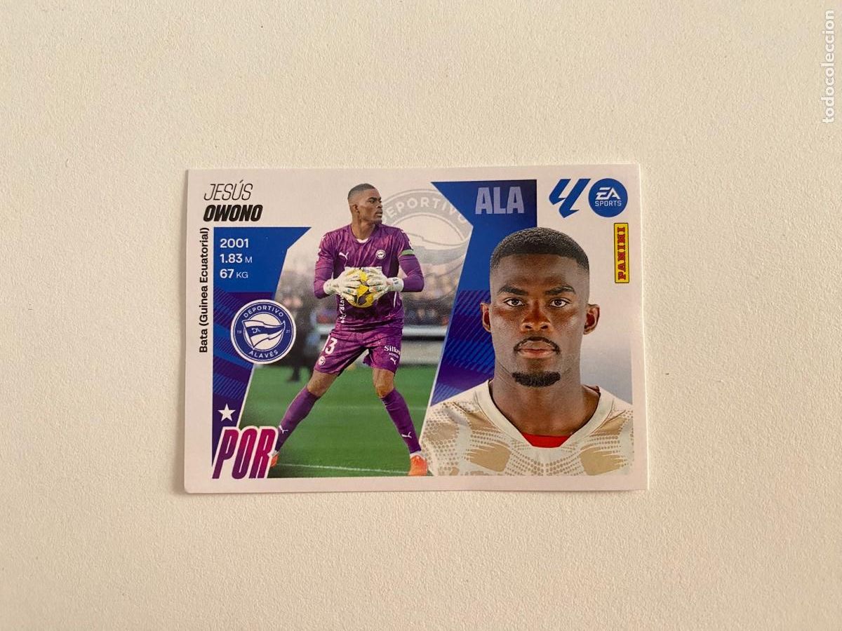 Cromos de Futebol: LALIGA ESTE 2025 2026 EA SPORTS 25 26 ALBUM PANINI LIGA N 4 DEPORTIVO ALAV&Eacute;S OWONO