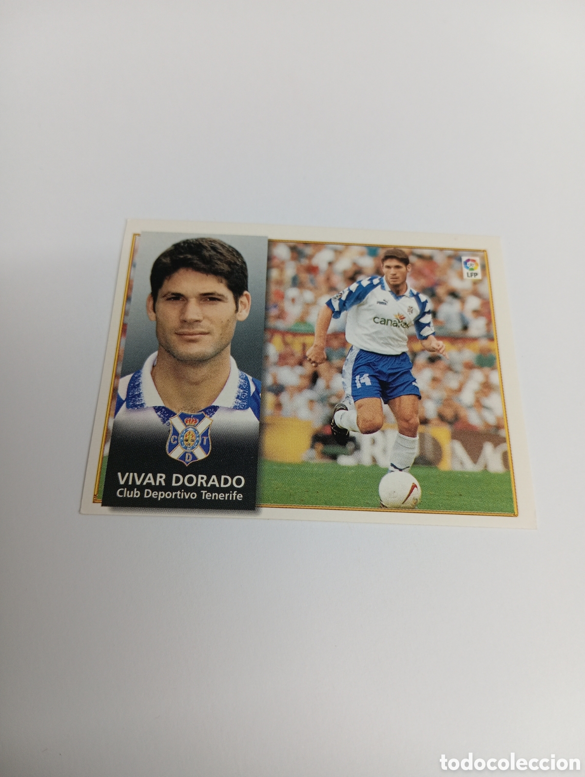 Cromos de F&uacute;tbol: VIVAR DORADO BAJA Tenerife Liga Este 1998 1999 NUEVO SIN PEGAR 98 99