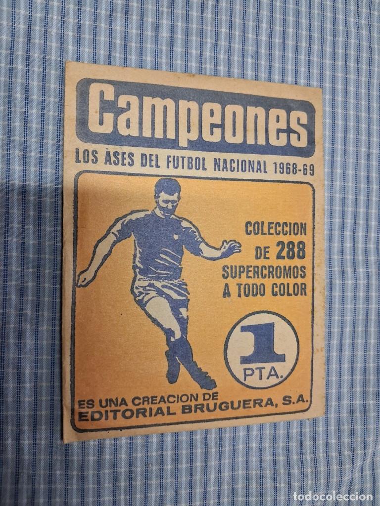 Cartes &agrave; collectionner de Football: Sobre con cromos sin abrir de F&uacute;tbol. Editorial Bruguera Campeones 1968/69. Los Ases del F&uacute;tbol