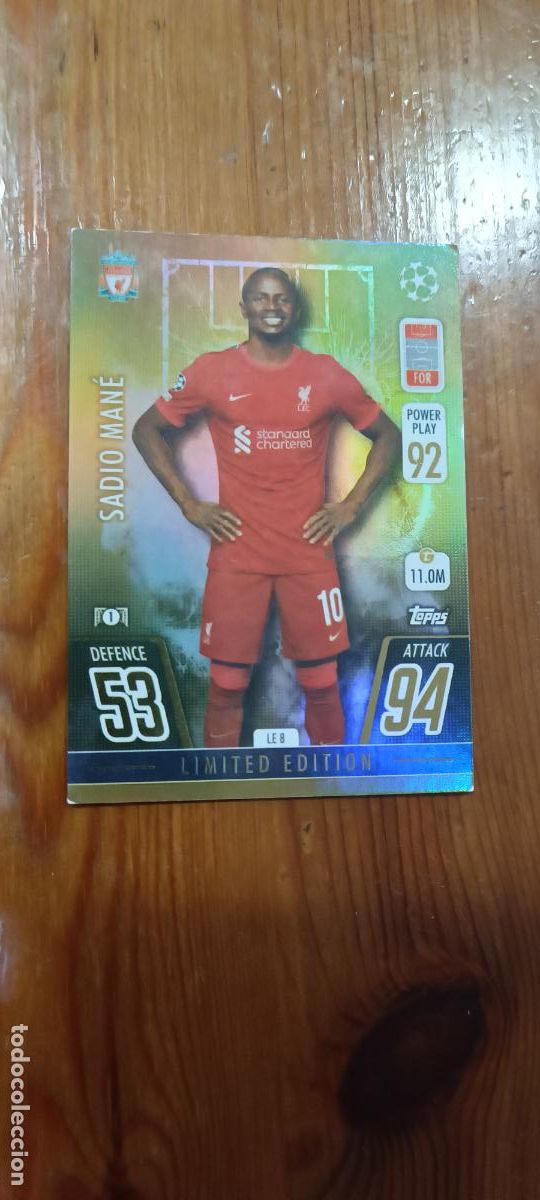 Cartes &agrave; collectionner de Football: TOPPS MATCH ATTAX 2021 2022 LIMITED EDITION LE 8 SADIO MAN&Eacute; LIVERPOOL