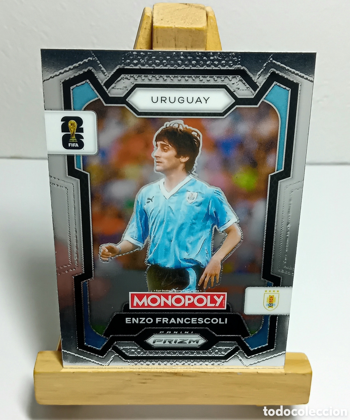 Cromos de F&uacute;tbol: ENZO FRANCESCOLI 2026 URUGUAY MONOPOLY PRIZM PANINI N&deg;69.