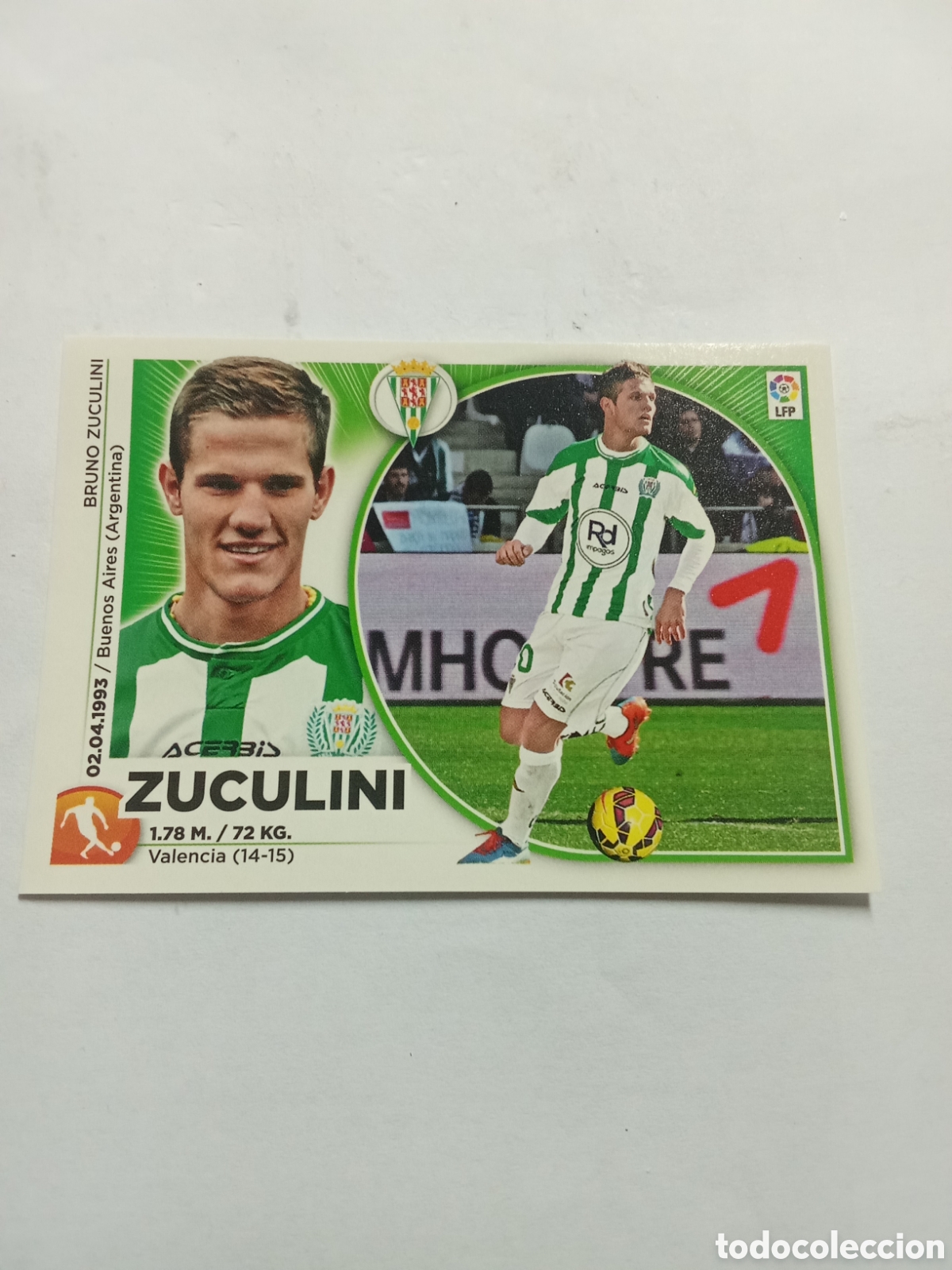 Cromos de F&uacute;tbol: ZUCULINI C&Oacute;RDOBA LIGA ESTE 14 15 INVIERNO