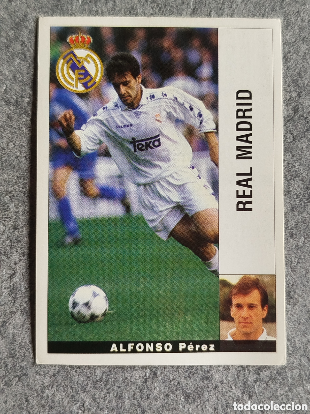 Cromos de F&uacute;tbol: CROMO ALFONSO PEREZ REAL MADRID PANINI LIGA 1995 95 96 NUNCA PEGADO SIN PEGAR