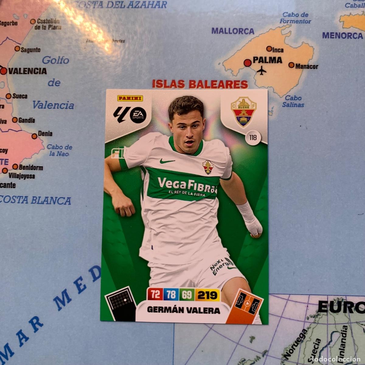 Fu&szlig;ball-Sticker: Germ&aacute;n Valera n&uacute;mero 118 Del Elche cromo adrenalyn XL 25-26 2025-2026