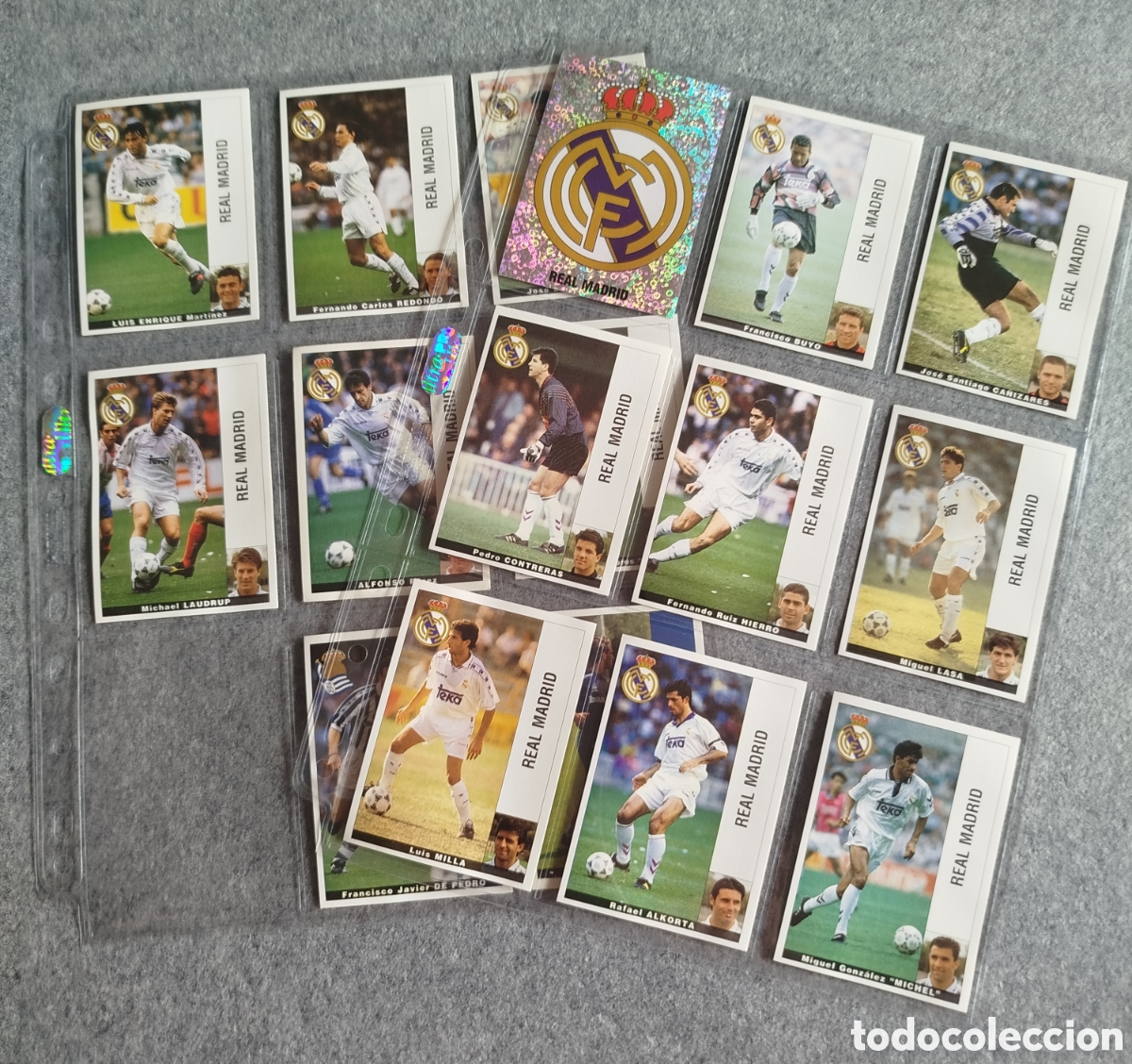 Cromos de F&uacute;tbol: PLANTILLA REAL MADRID PANINI LIGA 1995 95 96 SIN PEGAR 15 CROMOS LAUDRUP MICHEL HIERRO REDONDO....
