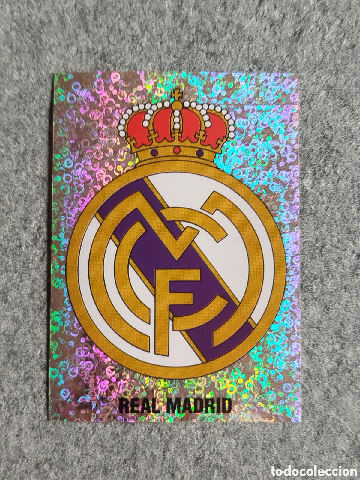 Cromos de F&uacute;tbol: CROMO ESCUDO REAL MADRID PANINI LIGA 1995/96 95 96 NUNCA PEGADO SIN PEGAR