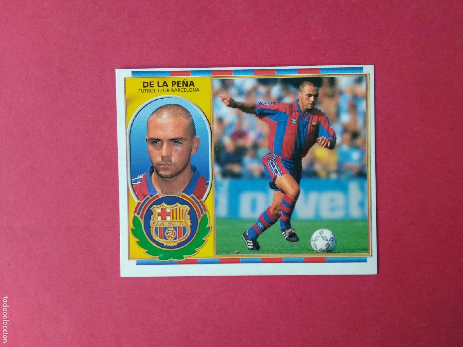 Cromos de F&uacute;tbol: EDICIONES ESTE LIGA 96 97 1996 1997 CROMO NUNCA PEGADO BARCELONA , DE LA PE&Ntilde;A