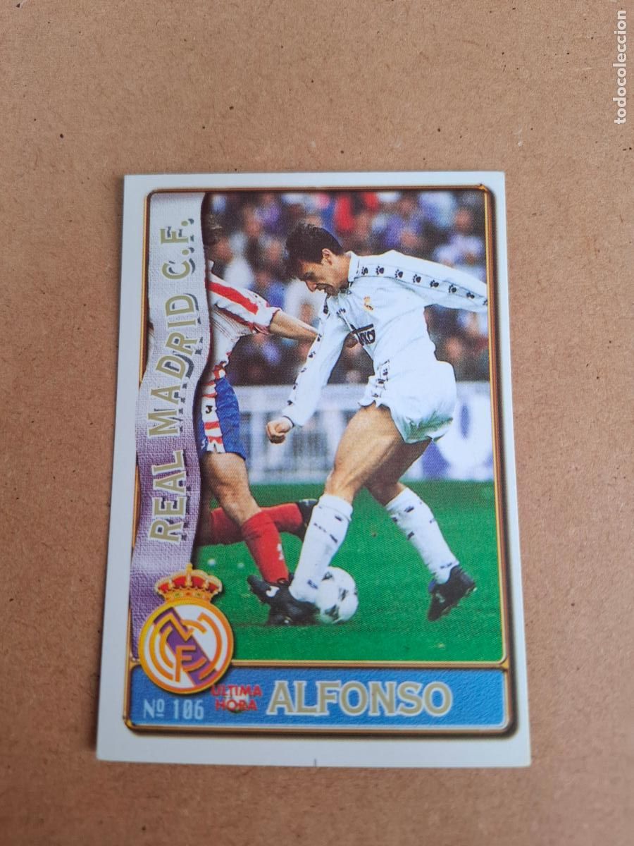 Cromos de F&uacute;tbol: MUNDICROMO 96 97 1996 1997 - UH 106 ALFONSO ( BAJA ) - REAL MADRID