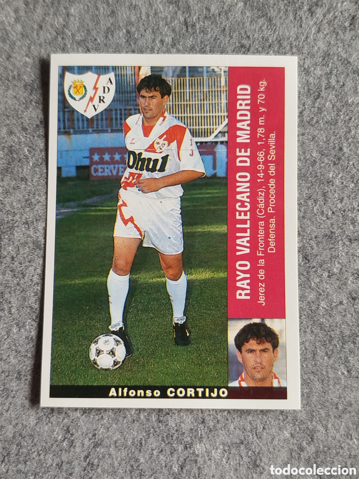 Cromos de F&uacute;tbol: CROMO CORTIJO RAYO VALLECANO COLOCA SUSTITUYE PANINI LIGA 1995 95 96 NUNCA PEGADO SIN PEGAR