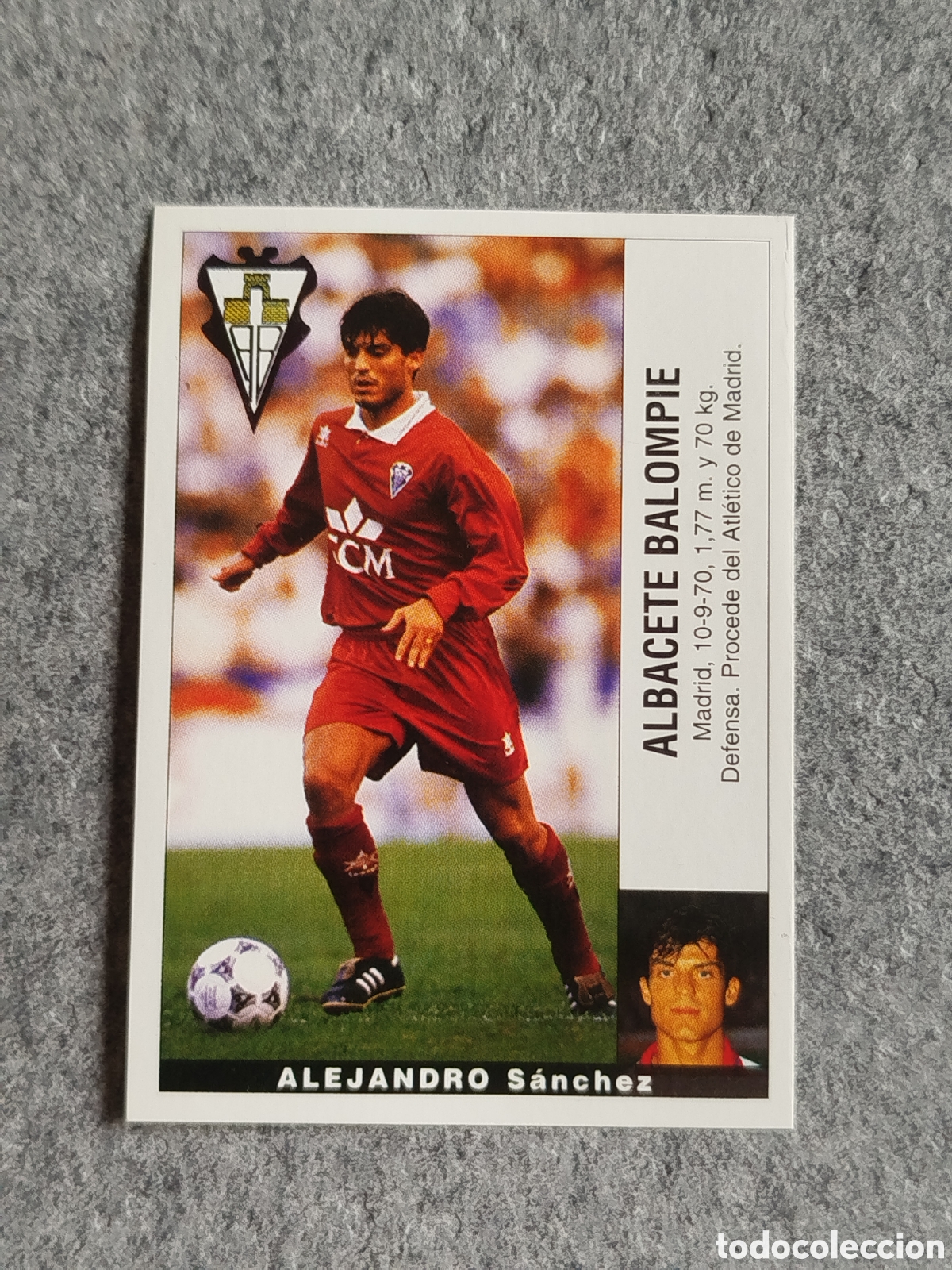 Cromos de F&uacute;tbol: CROMO ALEJANDRO ALBACETE COLOCA SUSTITUYE PANINI LIGA 1995 95 96 NUNCA PEGADO SIN PEGAR