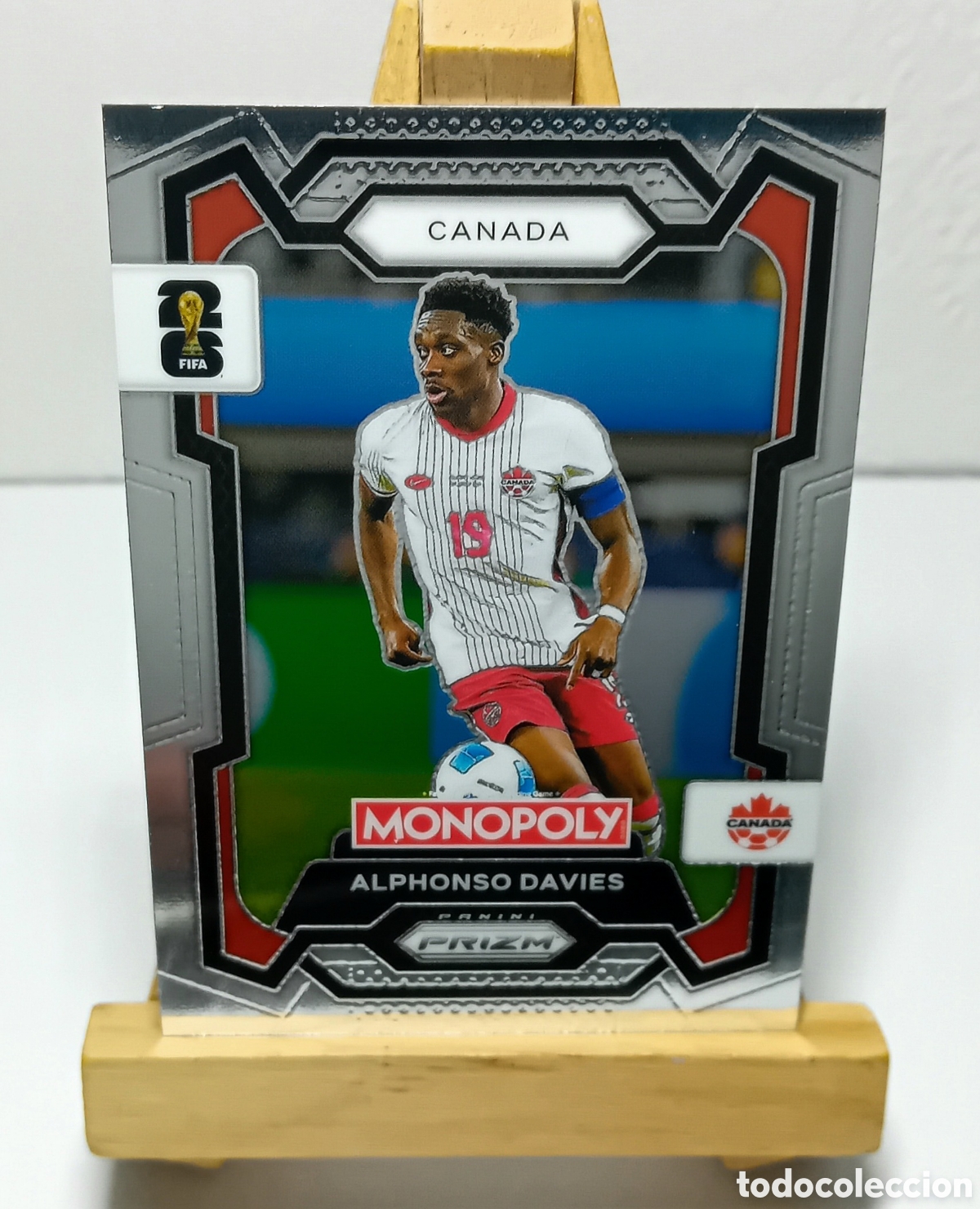 Cartes &agrave; collectionner de Football: ALPHONSO DAVIES 2026 CANAD&Aacute; MONOPOLY PRIZM PANINI N&deg;78.