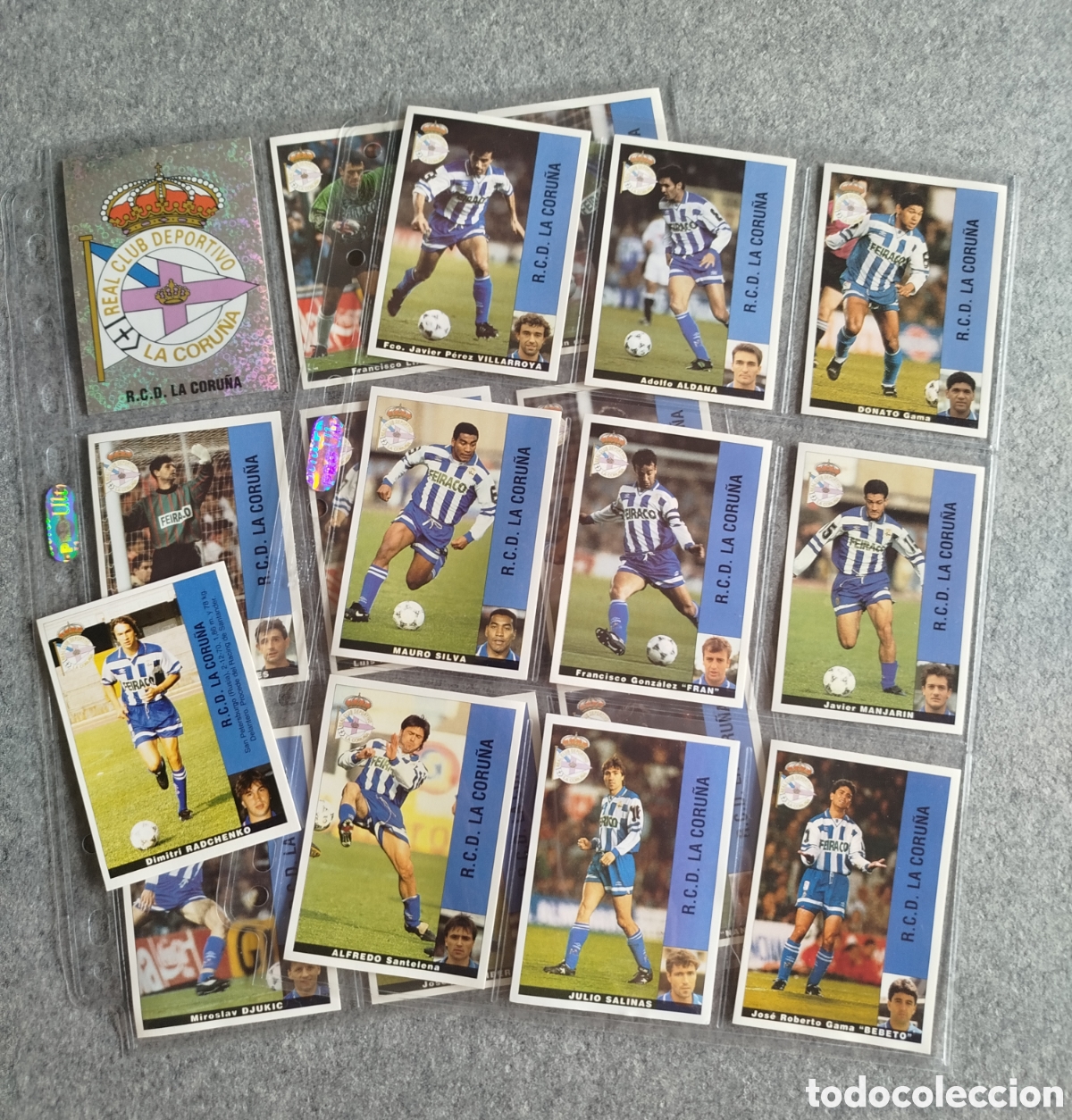 Cartes &agrave; collectionner de Football: PLANTILLA DEPORTIVO CORU&Ntilde;A PANINI LIGA 1995 95 96 NUNCA PEGADOS SIN PEGAR 19 CROMOS BEBETO FRAN...