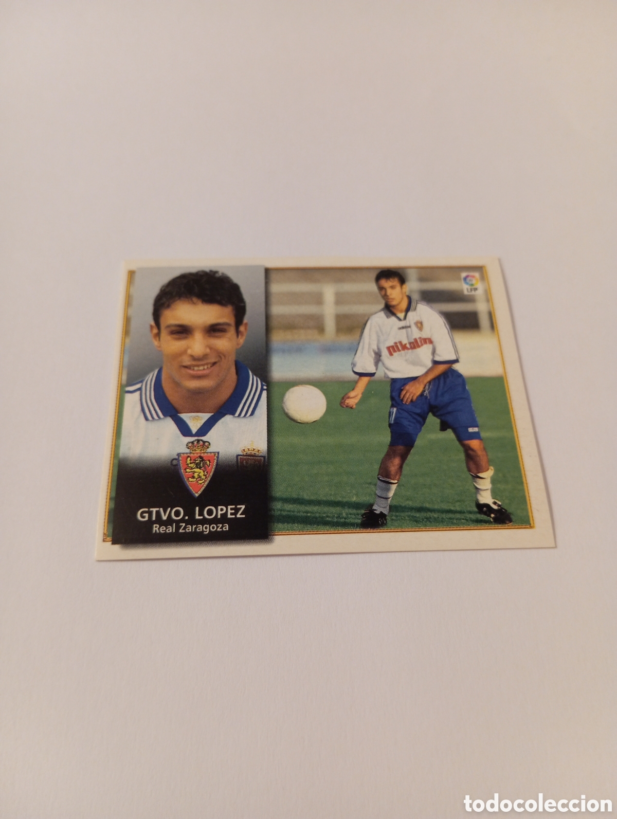 Cromos de F&uacute;tbol: GUSTAVO L&Oacute;PEZ Zaragoza Liga Este 1998 1999 NUEVO SIN PEGAR 98 99