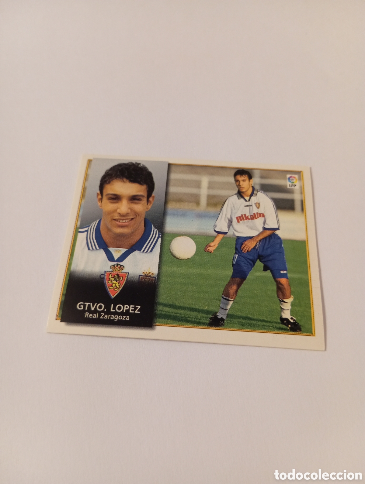 Cromos de F&uacute;tbol: GUSTAVO L&Oacute;PEZ Zaragoza Liga Este 1998 1999 NUEVO SIN PEGAR 98 99