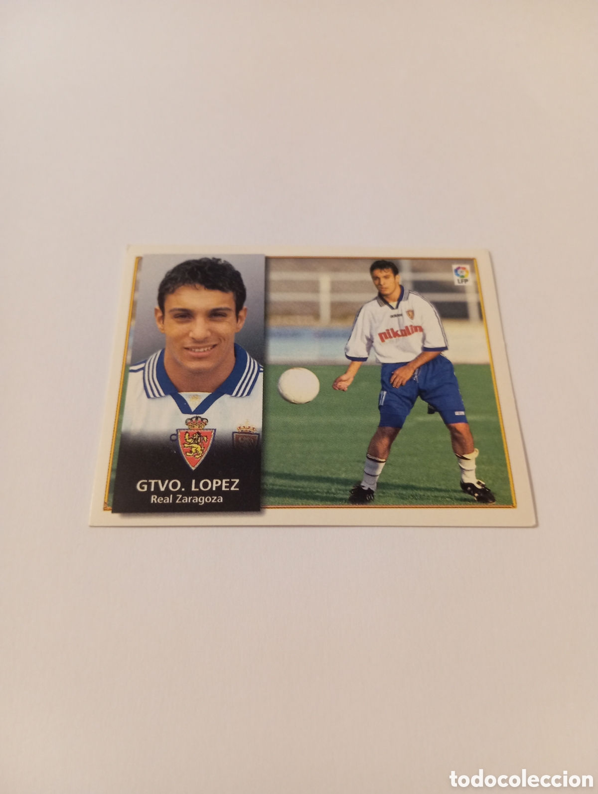 Cromos de F&uacute;tbol: GUSTAVO L&Oacute;PEZ Zaragoza Liga Este 1998 1999 NUEVO SIN PEGAR 98 99