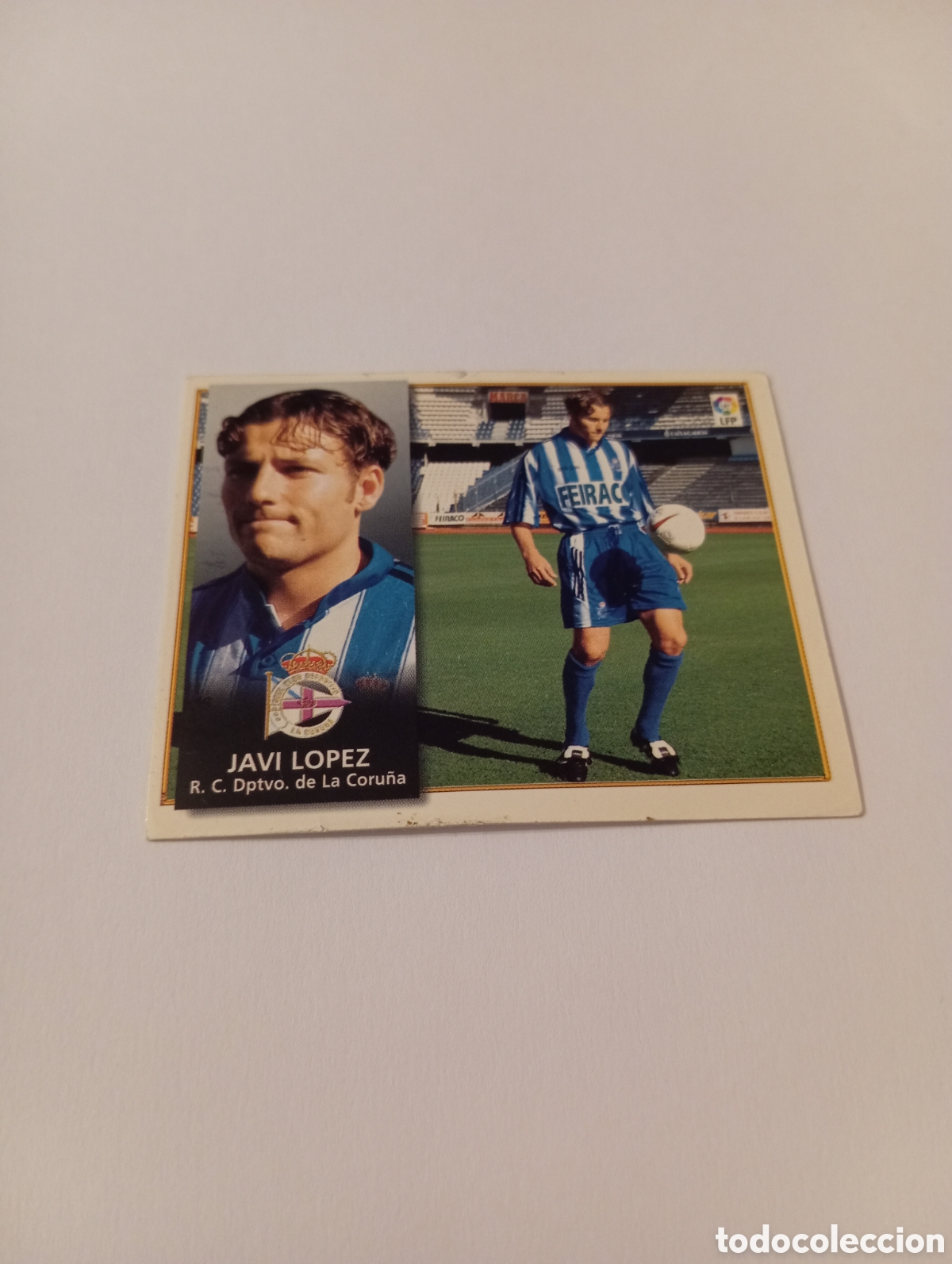 Cromos de F&uacute;tbol: FICHAJE 7 JAVI L&Oacute;PEZ Liga Este 1998 1999 NUEVO SIN PEGAR 98 99
