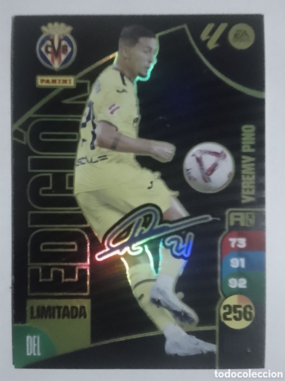 Cromos de F&uacute;tbol: Adrenalyn XL 2024-25 Yeremy Pino &bull; Villarreal. EDICI&Oacute;N LIMITADA.