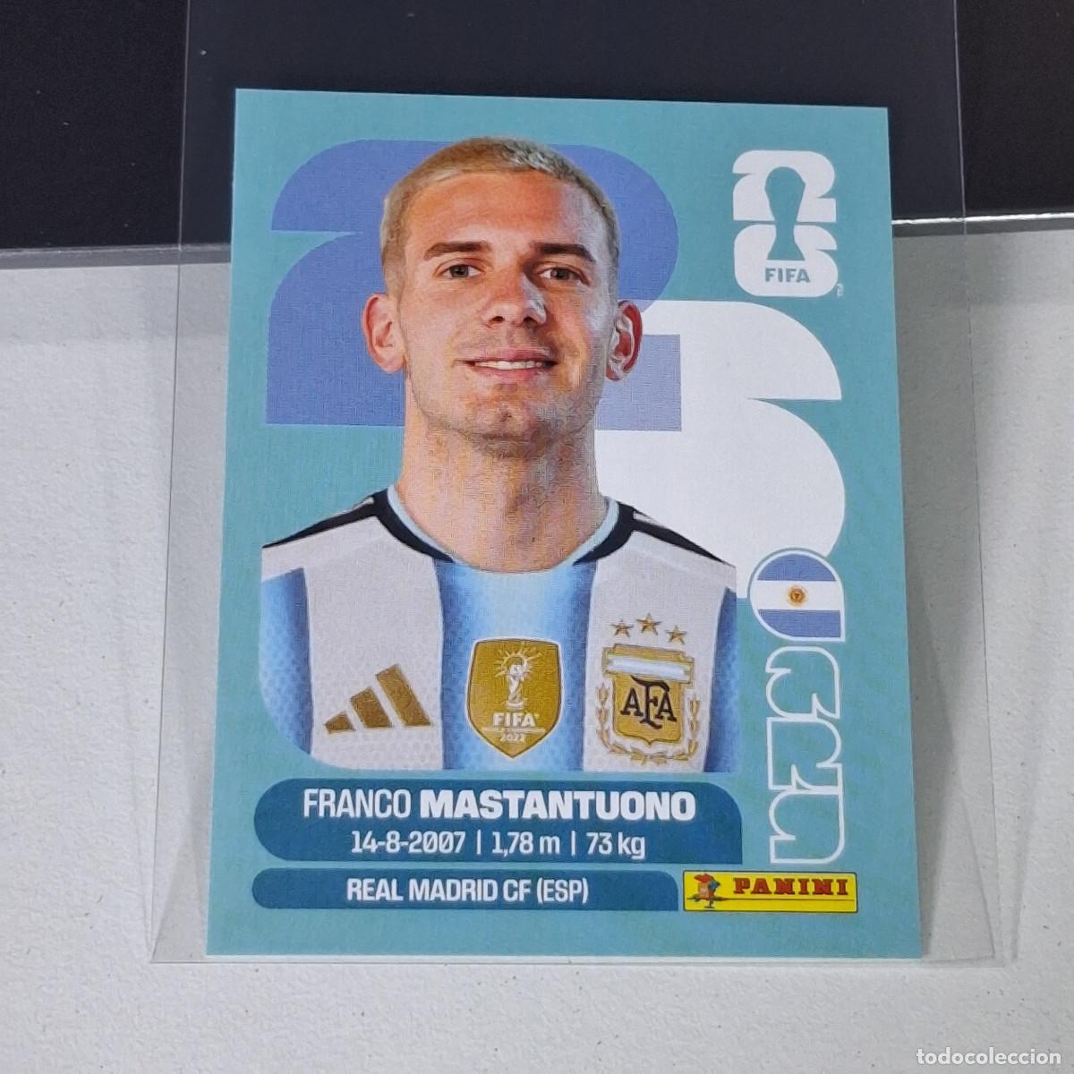 Cromos de F&uacute;tbol: A28 ARG15 FRANCO MASTANTUONO ARG 15 ARGENTINA MUNDIAL FIFA WORLD CUP 2026 STICKER PANINI