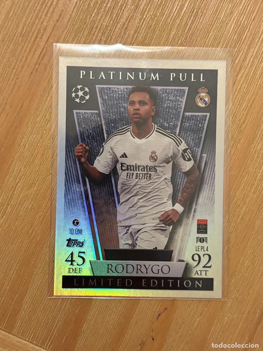 Cromos de F&uacute;tbol: 19. CROMO LE PL4 RODRYGO REAL MADRID LIMITED PLATINUM PULL TOPPS MATCH ATTAX 2024-25 24-25