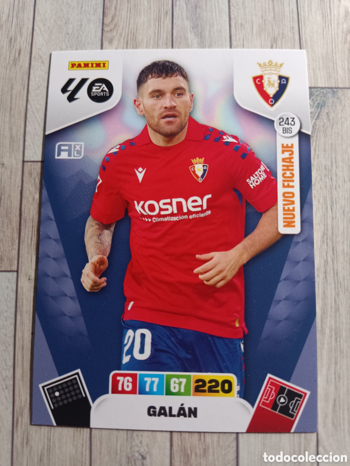 Cromos de F&uacute;tbol: 243 BIS GALAN OSASUNA NUEVO FICHAJE ADRENALYN XL LIGA 2025 2026 PANINI 25 26