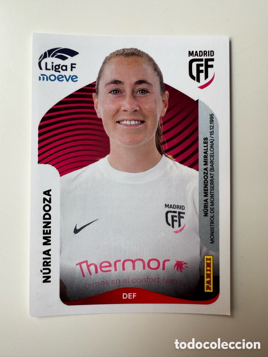 Cromos de F&uacute;tbol: PANINI LIGA F FEMENINA 2025-2026 25-26 &ndash; Nuria Mendoza Madrid CFF N&ordm; 248
