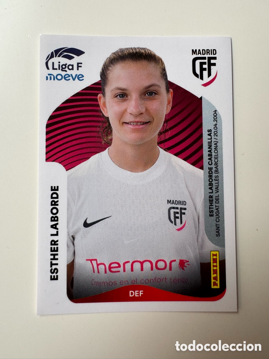 Cromos de F&uacute;tbol: PANINI LIGA F FEMENINA 2025-2026 25-26 &ndash; Esther Laborde Madrid CFF N&ordm; 247