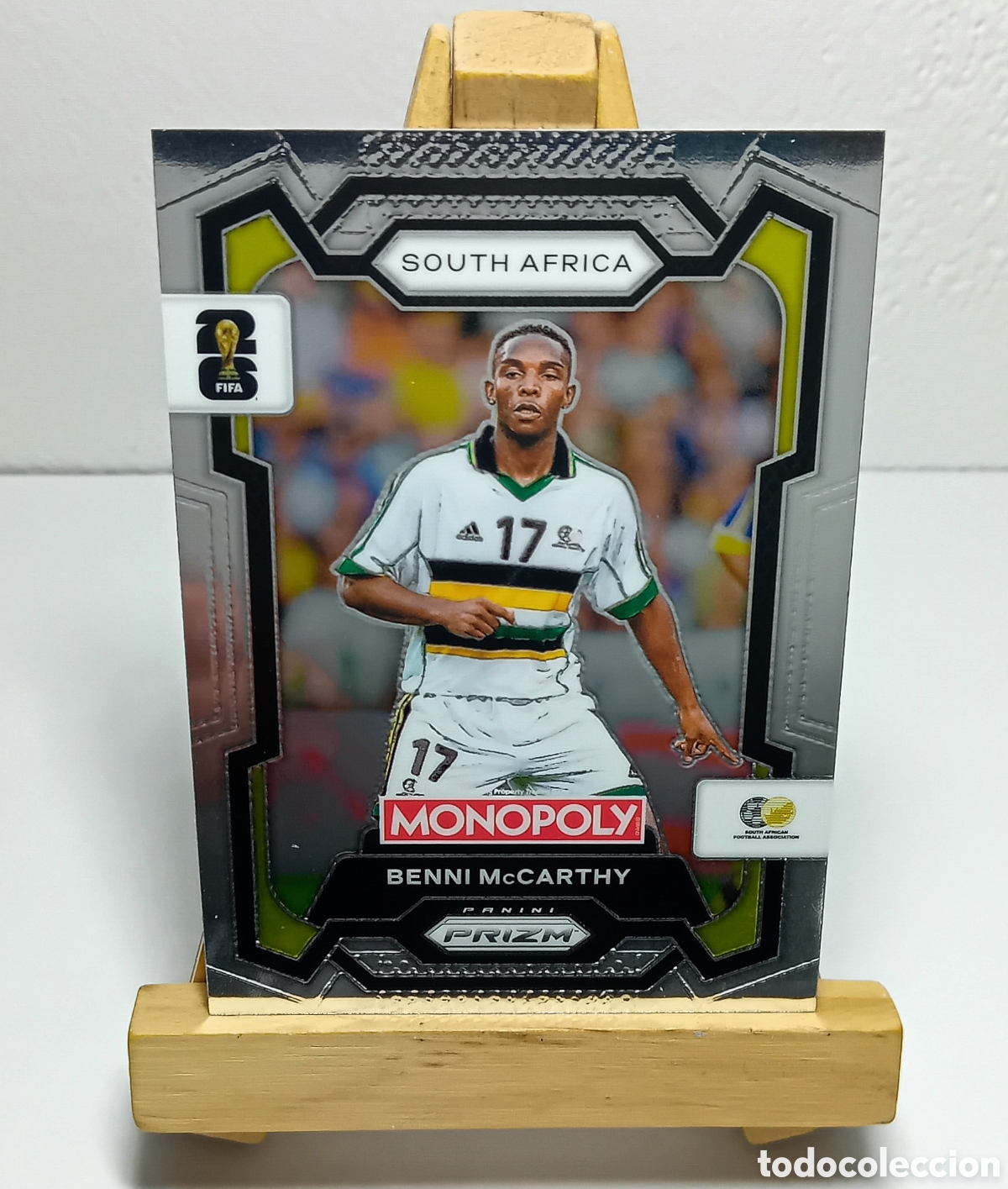 Cromos de F&uacute;tbol: BENNI McCARTHY 2026 SUD&Aacute;FRICA MONOPOLY PRIZM N&deg;80.