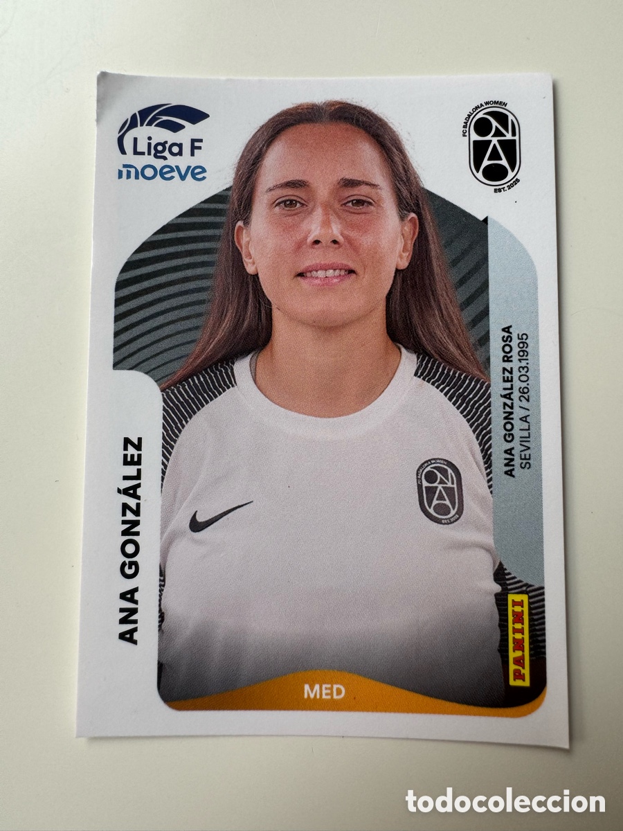 Cromos de F&uacute;tbol: PANINI LIGA F FEMENINA 2025-2026 25-26 &ndash; Ana Gonz&aacute;lez FC Badalona Women N&ordm; 72
