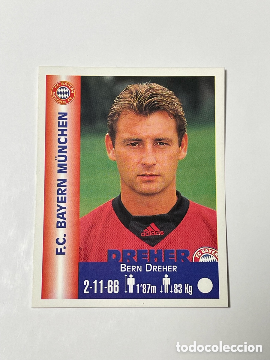 Cromos de F&uacute;tbol: Bern Dreher Bayern Munich Panini Equipos de Europa 1999 #80