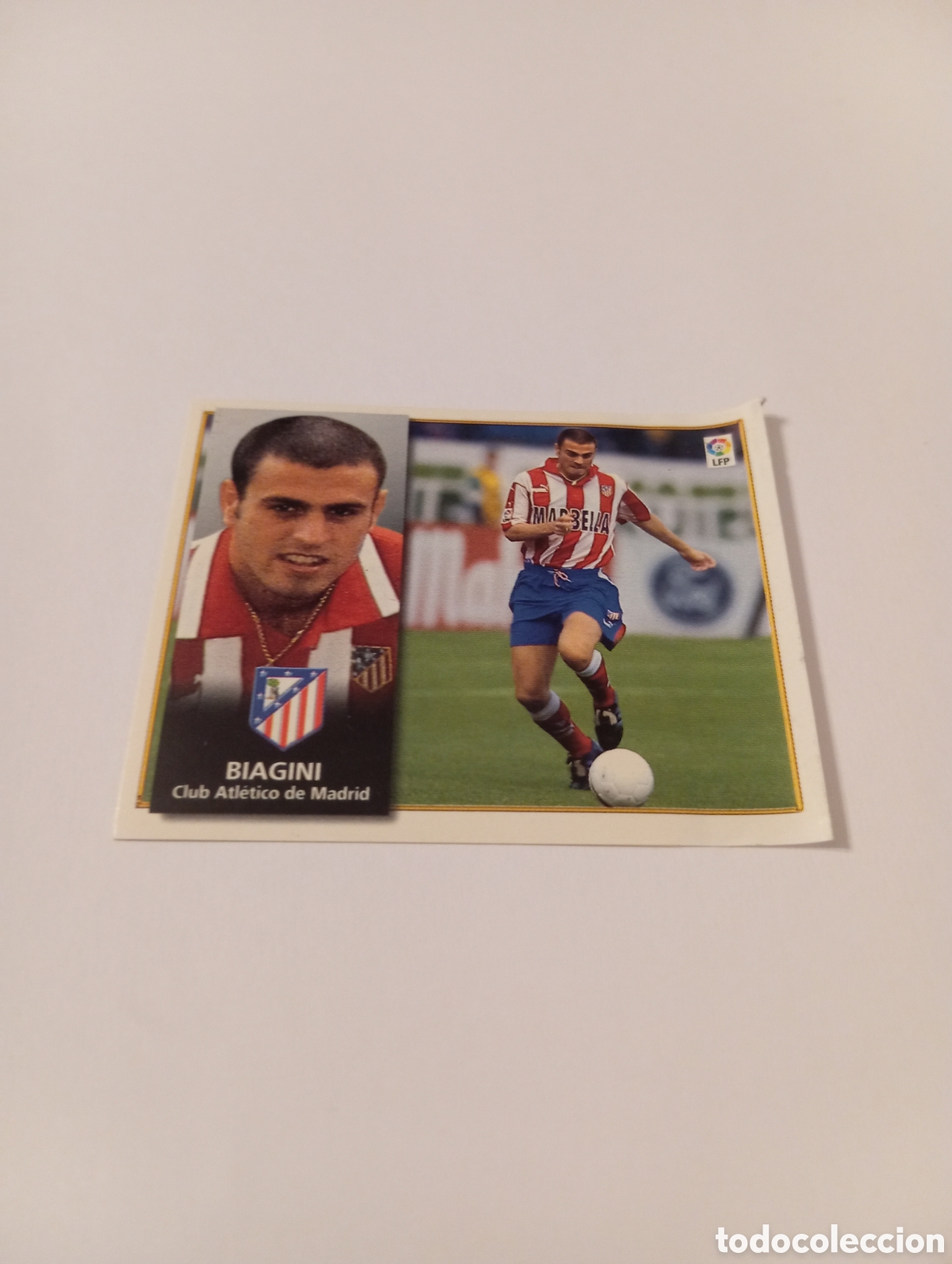 Cromos de F&uacute;tbol: BIAGINI BAJA Atl&eacute;tico de Madrid Liga Este 1998 1999 recuperado 98 99