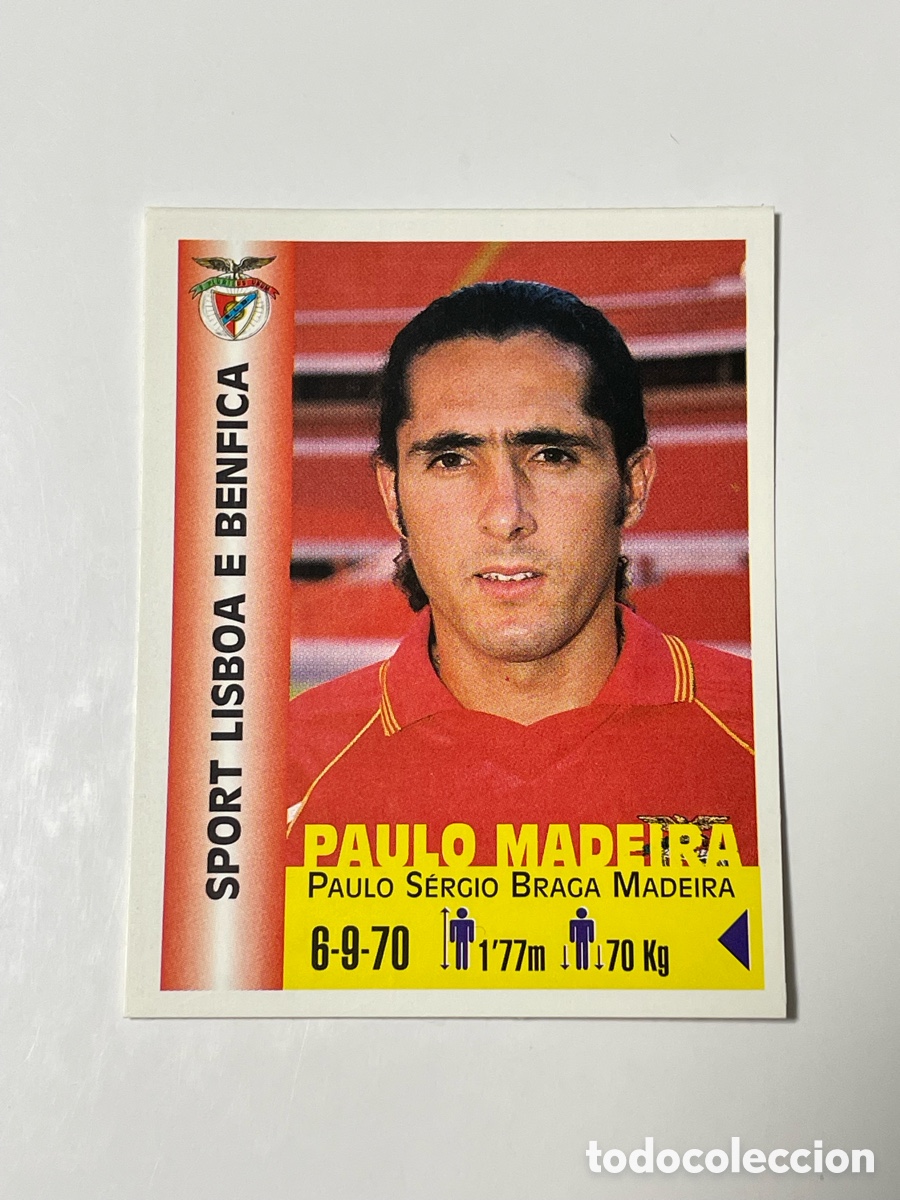 Figurine di Calcio: Paulo Madeira Benfica Panini Equipos de Europa 1999 #85