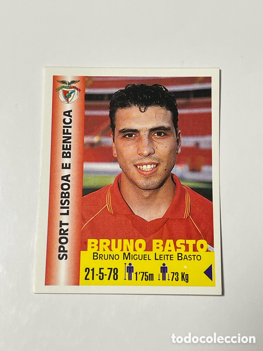 Figurine di Calcio: Bruno Basto Benfica Panini Equipos de Europa 1999 #86