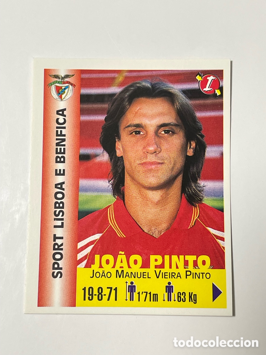 Cromos de F&uacute;tbol: Jo&atilde;o Pinto Benfica Panini Equipos de Europa 1999 #94