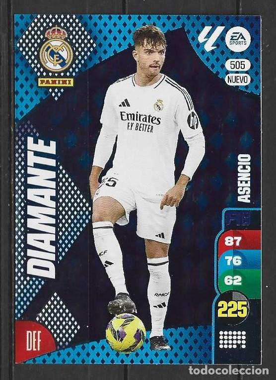 Cromos de F&uacute;tbol: Adrenalyn 24/25 - Asencio - N&ordm; 505 - R. Madrid - ( Nuevo Diamante )