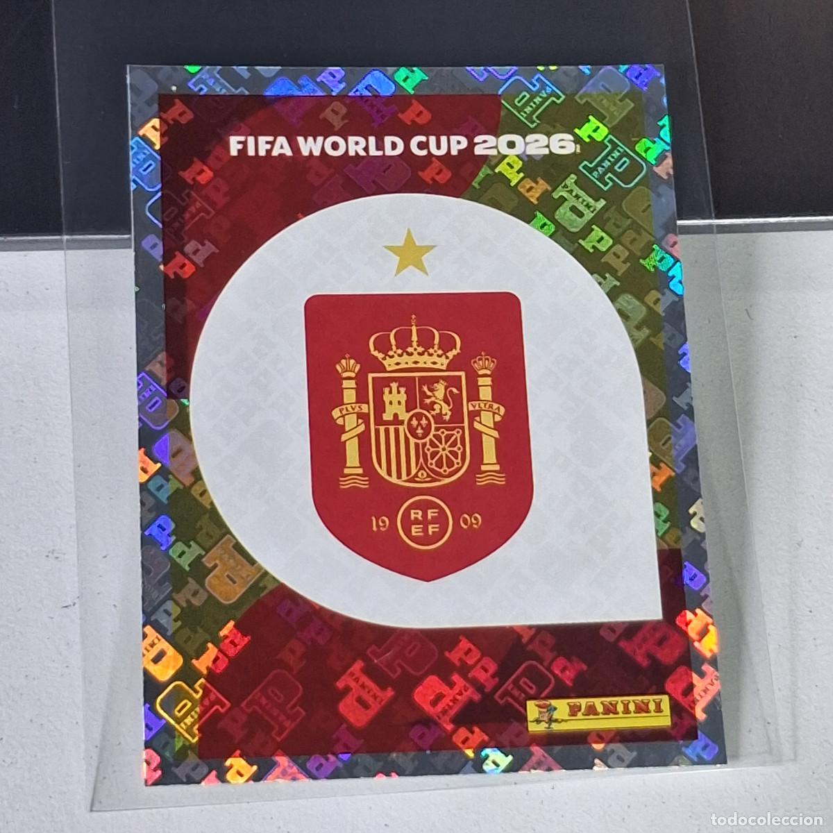 Cromos de F&uacute;tbol: A30 ESP 1 ESP1 LOGO BADGE SPAIN ESCUDO ESPA&Ntilde;A MUNDIAL FIFA WORLD CUP 2026 STICKER PANINI