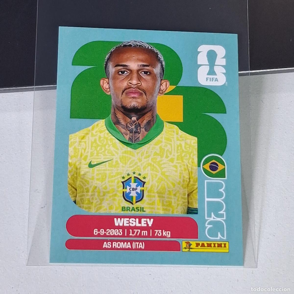Cromos de F&uacute;tbol: A30 BRA8 WESLEY 8 BRASIL BRAZIL BRA MUNDIAL FIFA WORLD CUP 2026 STICKER PANINI