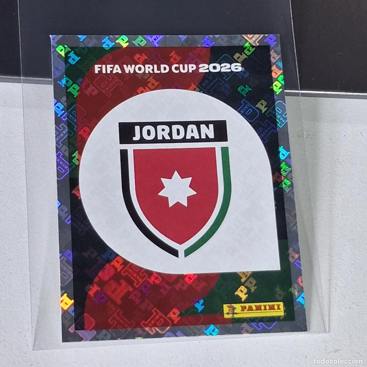 Cromos de F&uacute;tbol: A30 JOR 1 JOR1 ESCUDO LOGO BADGE 1 JORDANIA MUNDIAL FIFA WORLD CUP 2026 STICKER PANINI