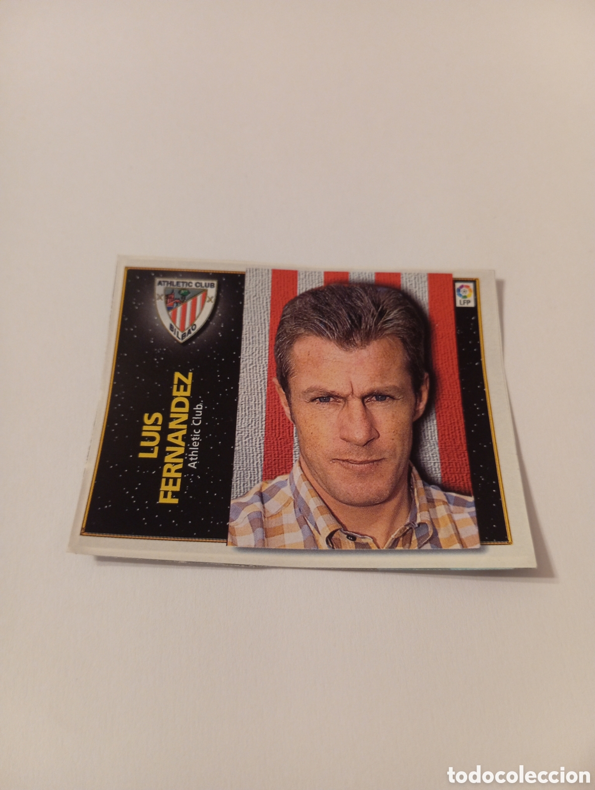 Fu&szlig;ball-Sticker: ENTRENADOR LUIS FERN&Aacute;NDEZ Athletic Club Liga Este 1998 1999 recortado 98 99