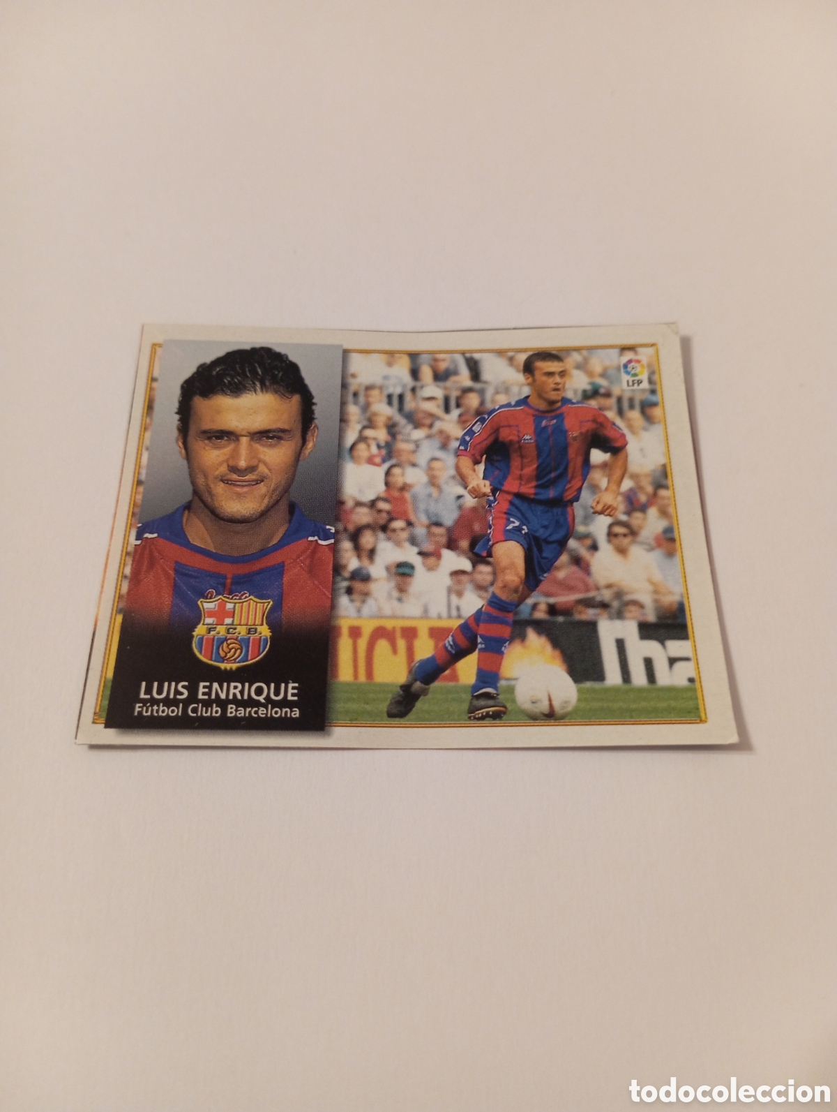 Figurine di Calcio: LUIS ENRIQUE Barcelona Liga Este 1998 1999 recortado 98 99