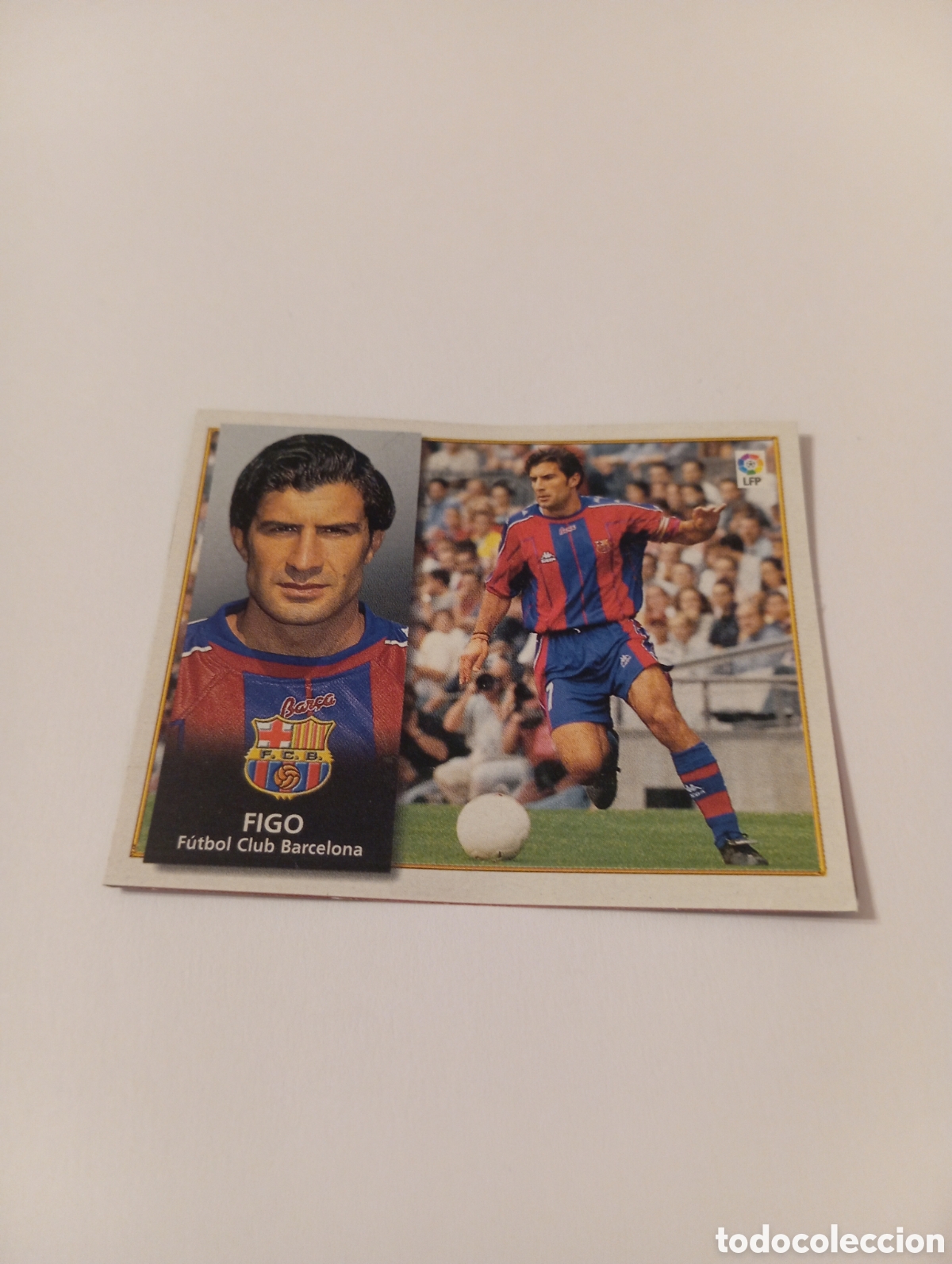Figurine di Calcio: FIGO Barcelona Liga Este 1998 1999 recortado 98 99