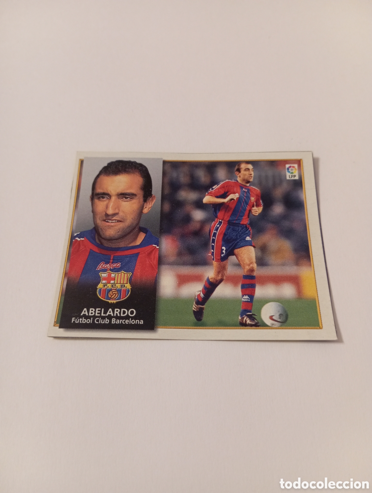 Figurine di Calcio: ABELARDO Barcelona Liga Este 1998 1999 recortado 98 99