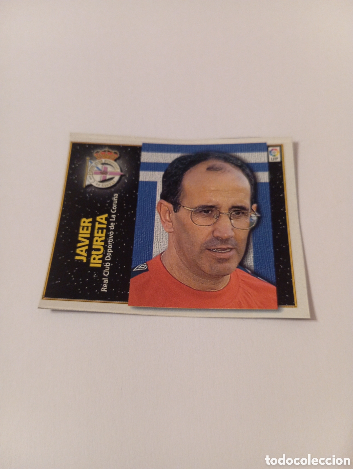Cromos de F&uacute;tbol: ENTRENADOR JAVIER IRURETA Deportivo Liga Este 1998 1999 recortado 98 99