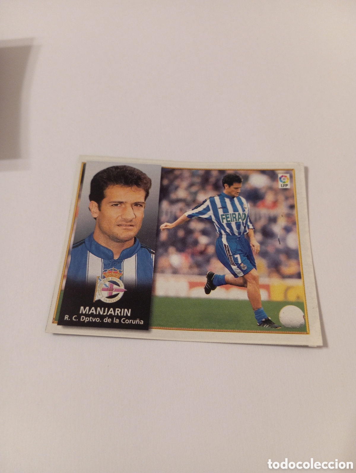 Cromos de F&uacute;tbol: MANJARIN Deportivo Liga Este 1998 1999 recortado 98 99