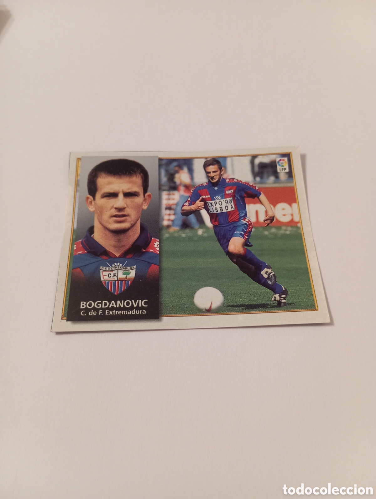 Cromos de F&uacute;tbol: BOGDANOVIC Extremadura Liga Este 1998 1999 recortado 98 99