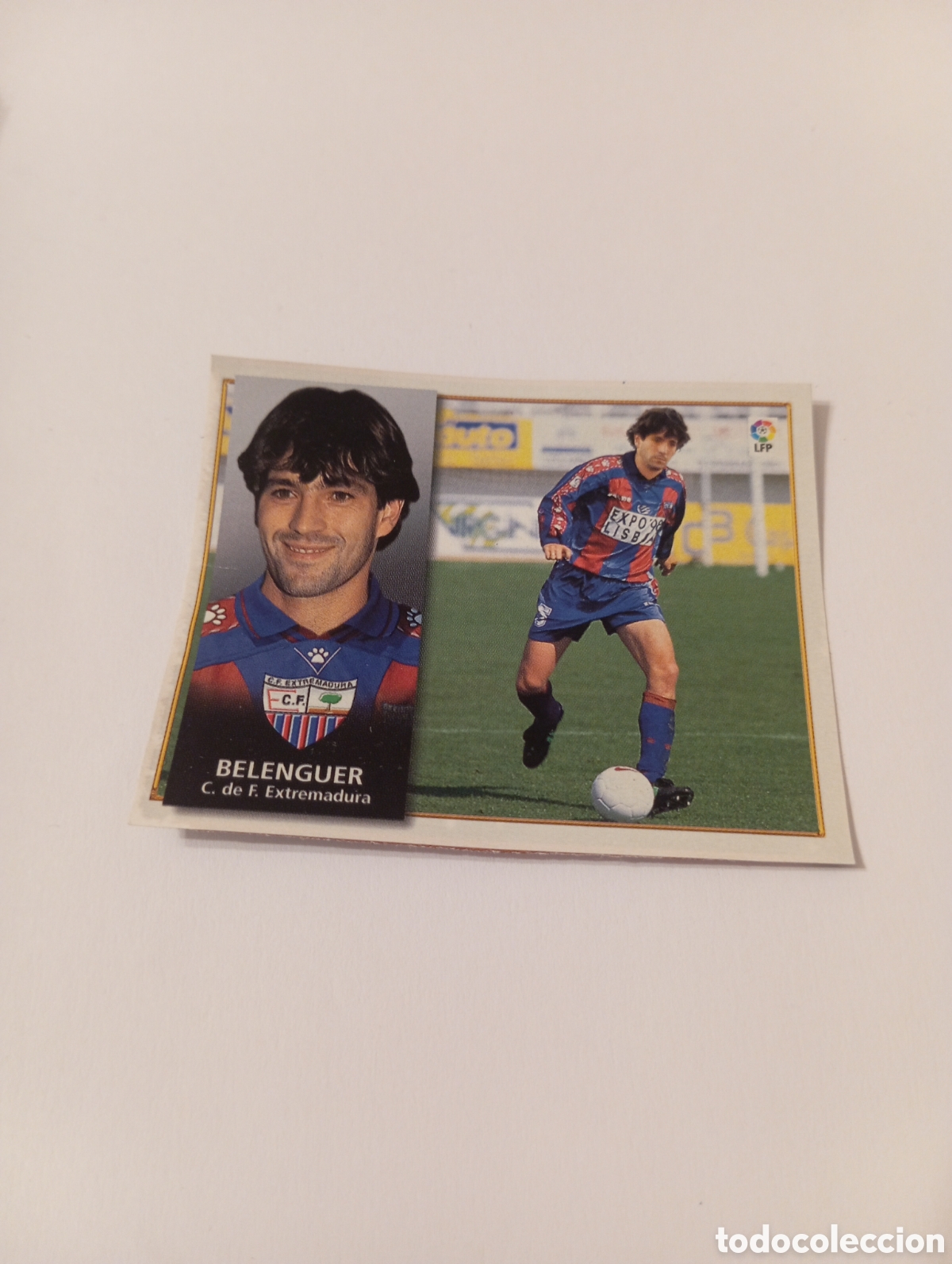 Cromos de F&uacute;tbol: BELENGUER Extremadura Liga Este 1998 1999 recortado 98 99