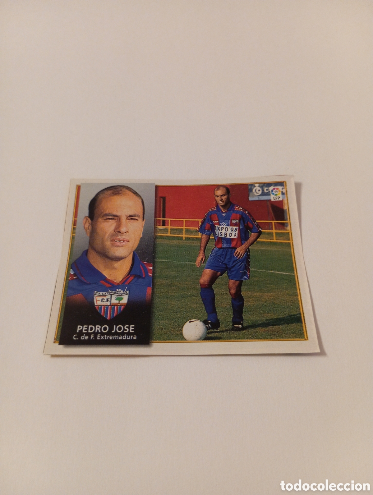 Cromos de F&uacute;tbol: PEDRO JOS&Eacute; Extremadura Liga Este 1998 1999 recortado 98 99