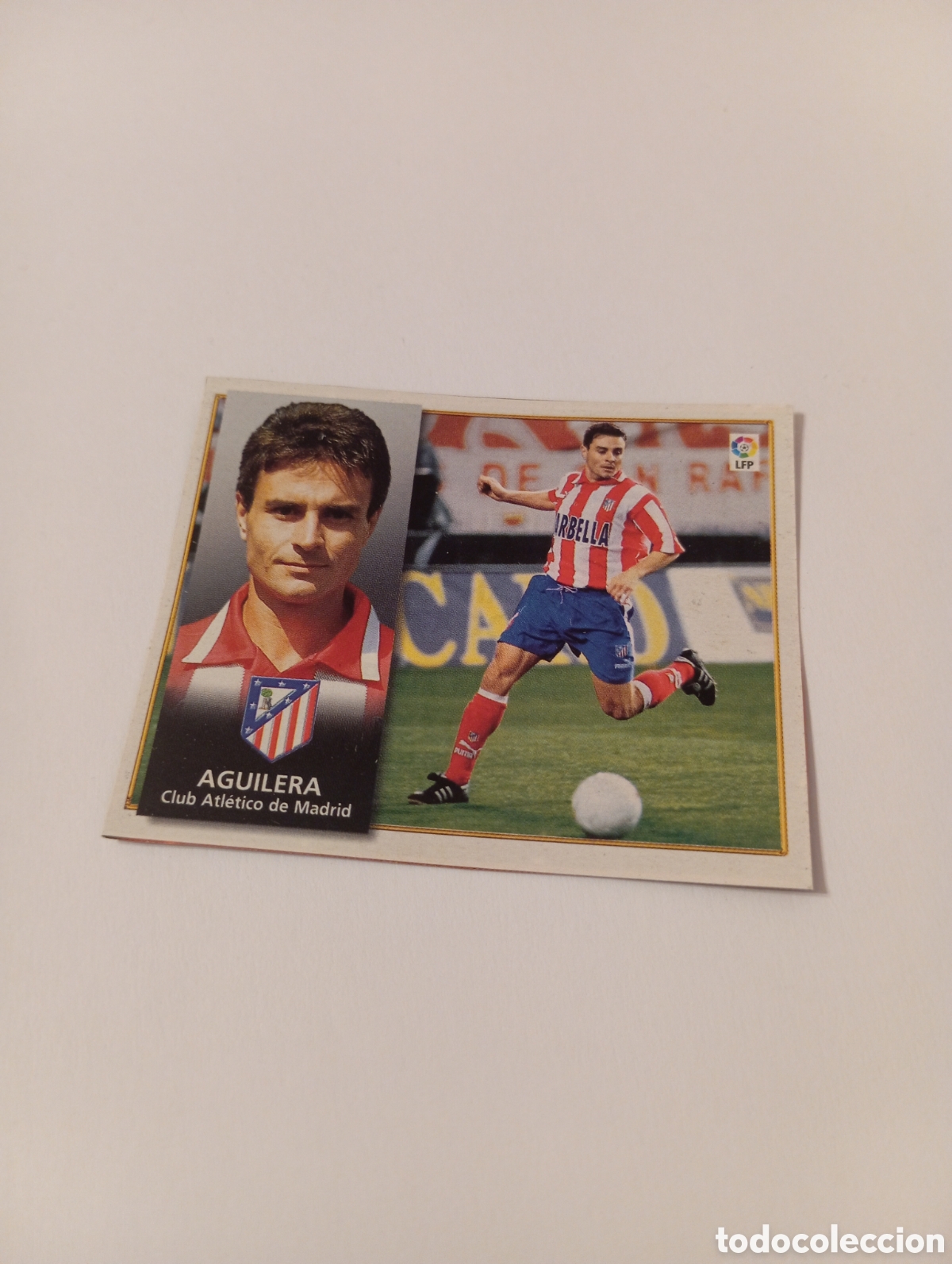 Cromos de F&uacute;tbol: AGUILERA Atl&eacute;tico de Madrid Liga Este 1998 1999 recortado 98 99